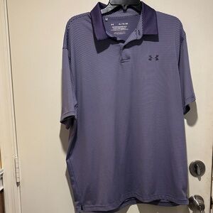 Under Armour Men's Polo Shirt in Purple Stripes